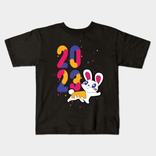 Funny New Years with a cute Rabbit Kids T-Shirt